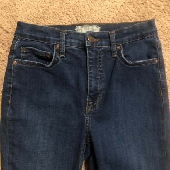 FREE PEOPLE Skinny Knee Hole Jeans Medium Wash 27 - Picture 6 of 9